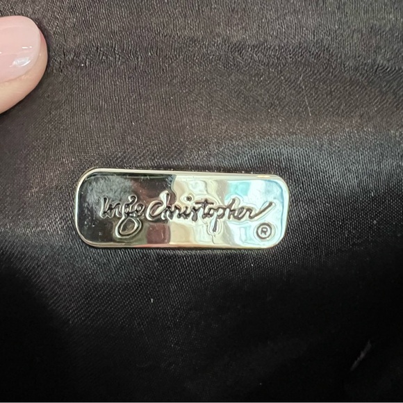 Vintage Inge Christopher Beaded Black Unstructured Crossbody Evening Bag - Picture 3 of 5